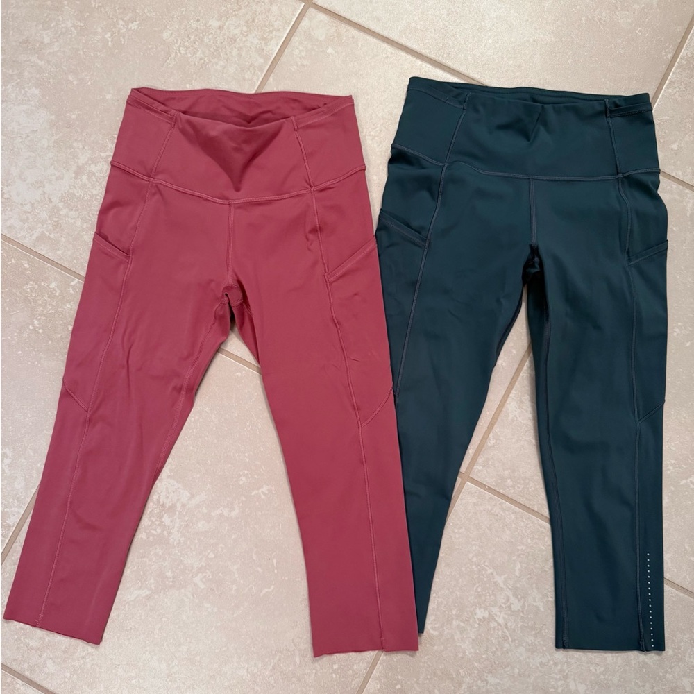 Lululemon Fast and Free Crop leggings bundle